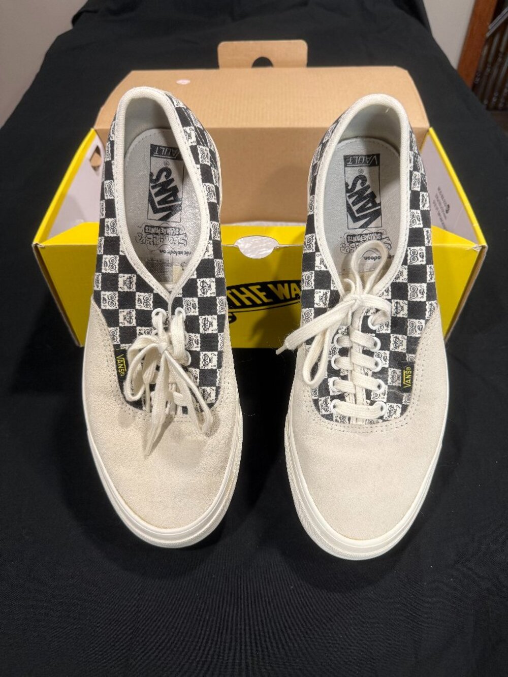 Vans Vault x SpongeBob OG Authentic LX Men 10.5 Checkerboard 2018 Box